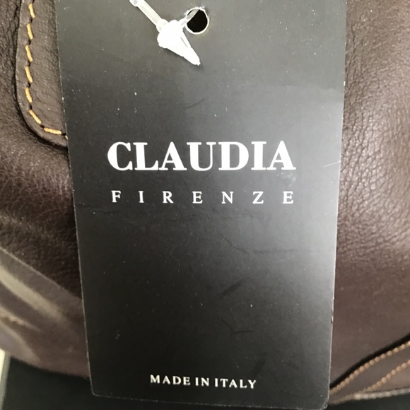 Fabulous dark brown leather handbag with animal print cowhide in the front - Picture 5 of 10